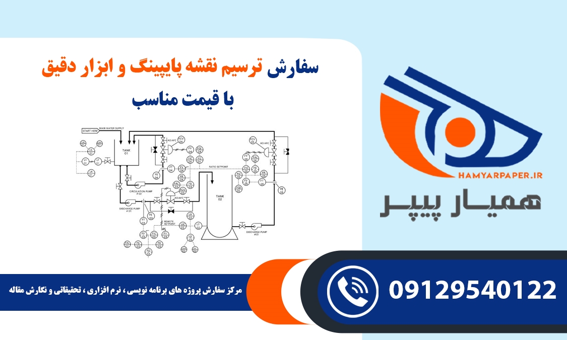 سفارش ترسیم نقشه پایپینگ و ابزار دقیق