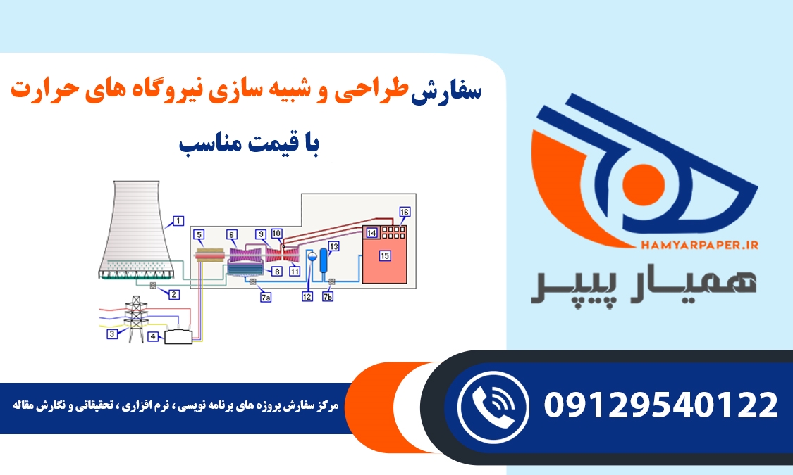سفارش طراحی و شبیه سازی نیروگاه های حرارت
