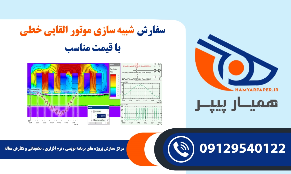 سفارش شبیه سازی موتور القایی خطی