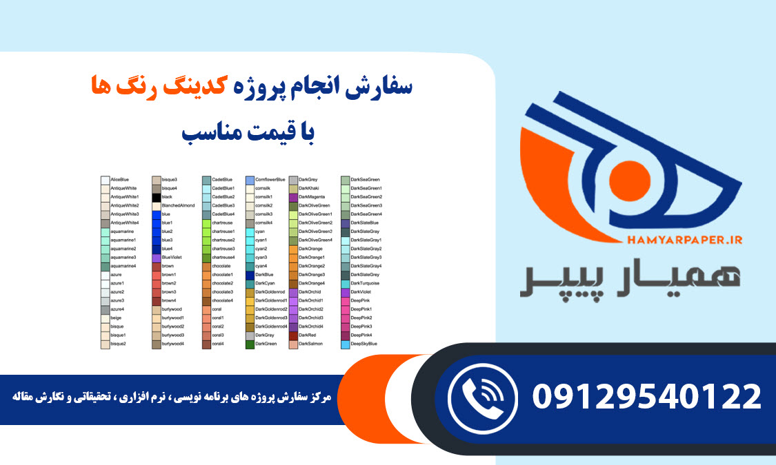 انجام پروژه كدینگ رنگ ها (Color Coding)