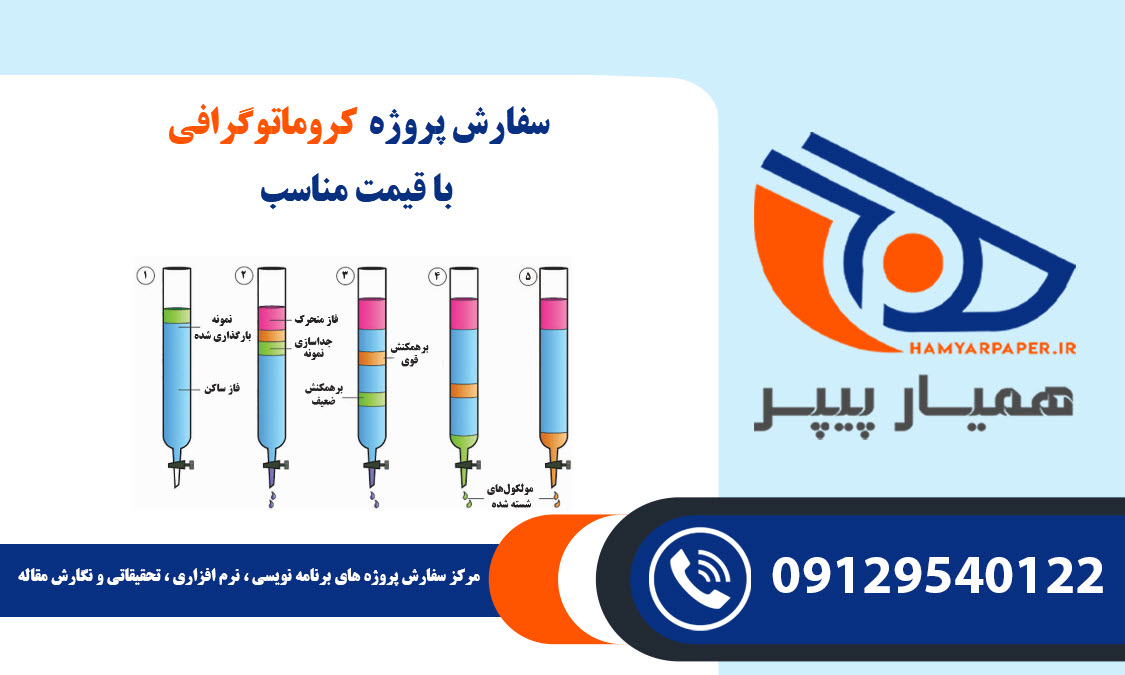 انجام پروژه کروماتوگرافی (Chromatography) با قیمت مناسب ، اینترنتی ،آنلاین و کیفیت تضمینی