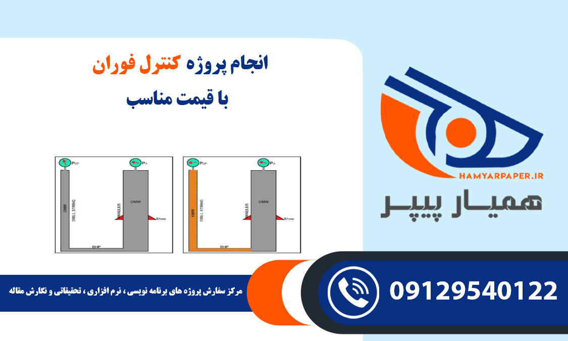 انجام پروژه کنترل فوران با قیمت مناسب ، اینترنتی ،آنلاین و کیفیت تضمینی